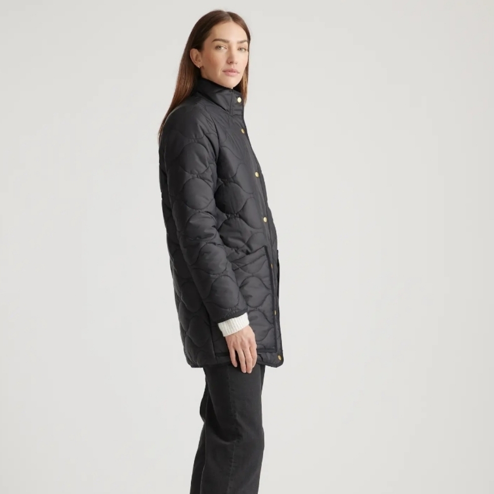 Quince Featherless Quilted Long Puffer Jacket - black - Picture 16 of 16